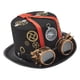thumbnail image 3 of Sombrero de copa Steampunk, disfraz divertido con gafas, sombrero de fiesta, tocado para Rojo, 3 of 9