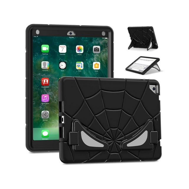 Shockproof Case for iPad 9.7 inch 2017 2018 5th/6th Generation/Air 2/Pro 9.7, Hybrid Rugged Protective Cover with Kickstand