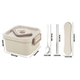 thumbnail image 3 of 316 Stainless Steel Lunch Box Insulated Multi Layer Square Bento Box 23.7oz 700ML Capacity Portable Food Container with Thermal Bag Spoon and Chopsticks for Work Use, 3 of 6