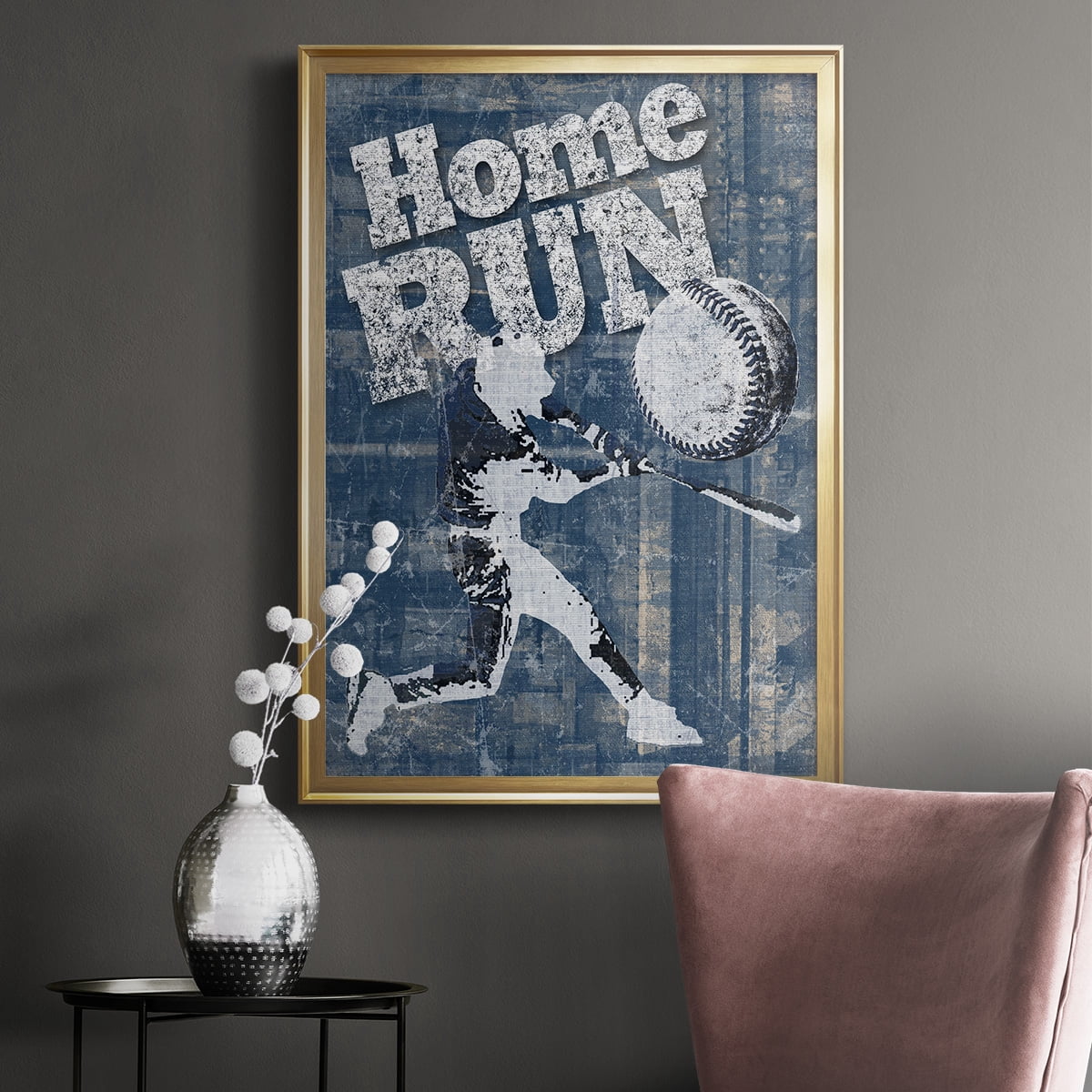 Home Run Hitter Premium Framed Print - Ready to Hang
