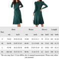 thumbnail image 2 of Vestido de corte A con vuelo para mujer con cinturón Vestido informal elegante para ir al trabajo Kuymtek Verde T XL para Mujer, 2 of 9