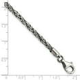 thumbnail image 2 of Auriga Fine Jewelry 925 Sterling Silver Antiqued Rope Bracelet 8inch for Women, 2 of 5