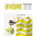 thumbnail image 6 of Fsddascl Yellow Moire Tie Up Valance Curtains for Windows, Kitchen Curtains Window Treatments, Water Ripple Stripe Farmhouse Short Window Shades Valances for Bedroom Bathroom Cafe 42"x18", 6 of 7