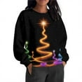 thumbnail image 5 of Christmas Sweatshirt for Women Funny Xmas Tree Graphic Holiday Party Tops Crewneck Long Sleeve Fall Basic Tees Shirt, 5 of 9