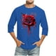 thumbnail image 1 of Blusas y camisas de manga larga y cuello redondo para hombre, blusas casuales de moda con cuello redondo y manga corta, blusas de poliéster para hombre, 1 of 4