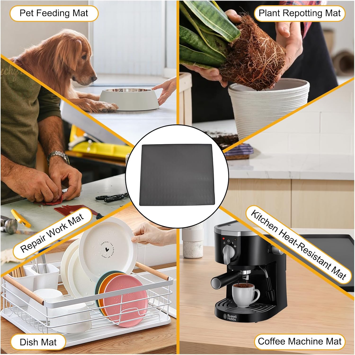 2 Pack Washer and Dryer Covers for the Top 25.6x23.6''Washer Dryer Countertop Silicone Mat with Raised Edge Protector Mat for Top of Dryer and Washing Machine Topper Non-Slip Rubber Mat (Grey)
