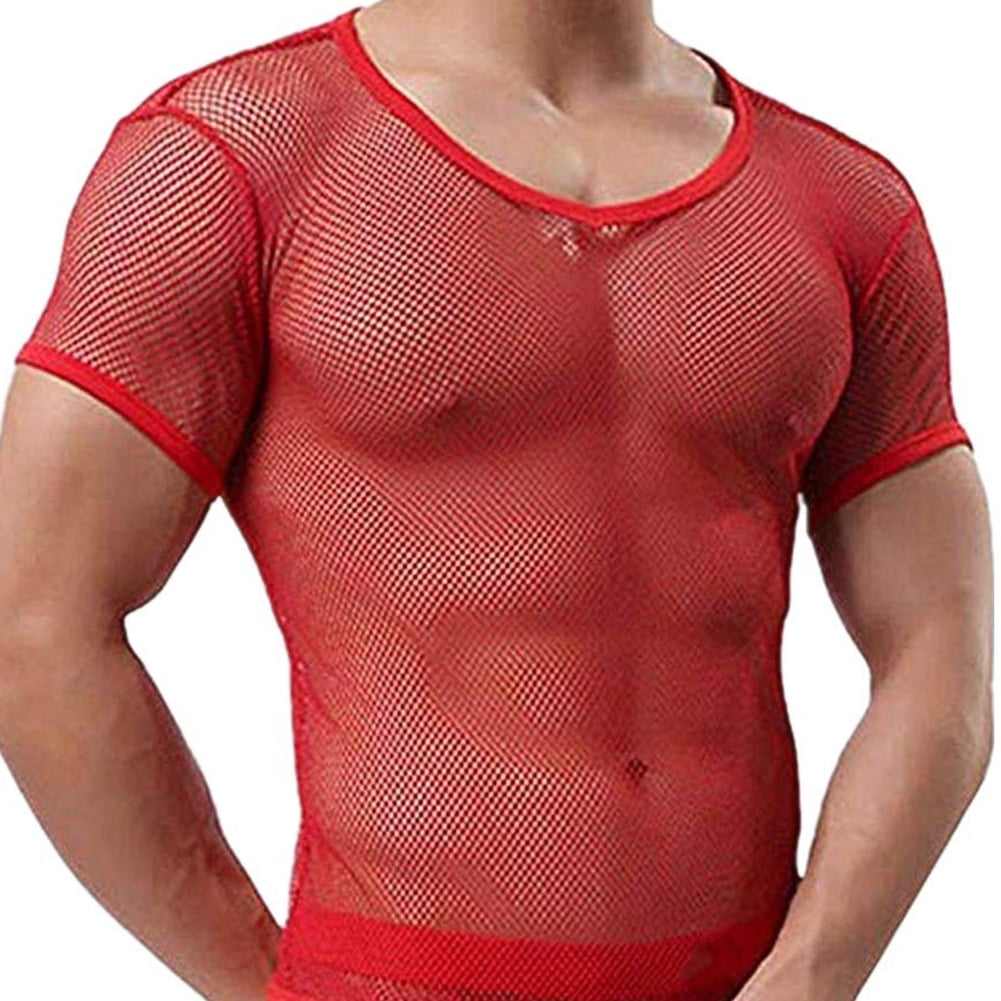 Shirt Fishnet Clubwear Short Sleeve 
