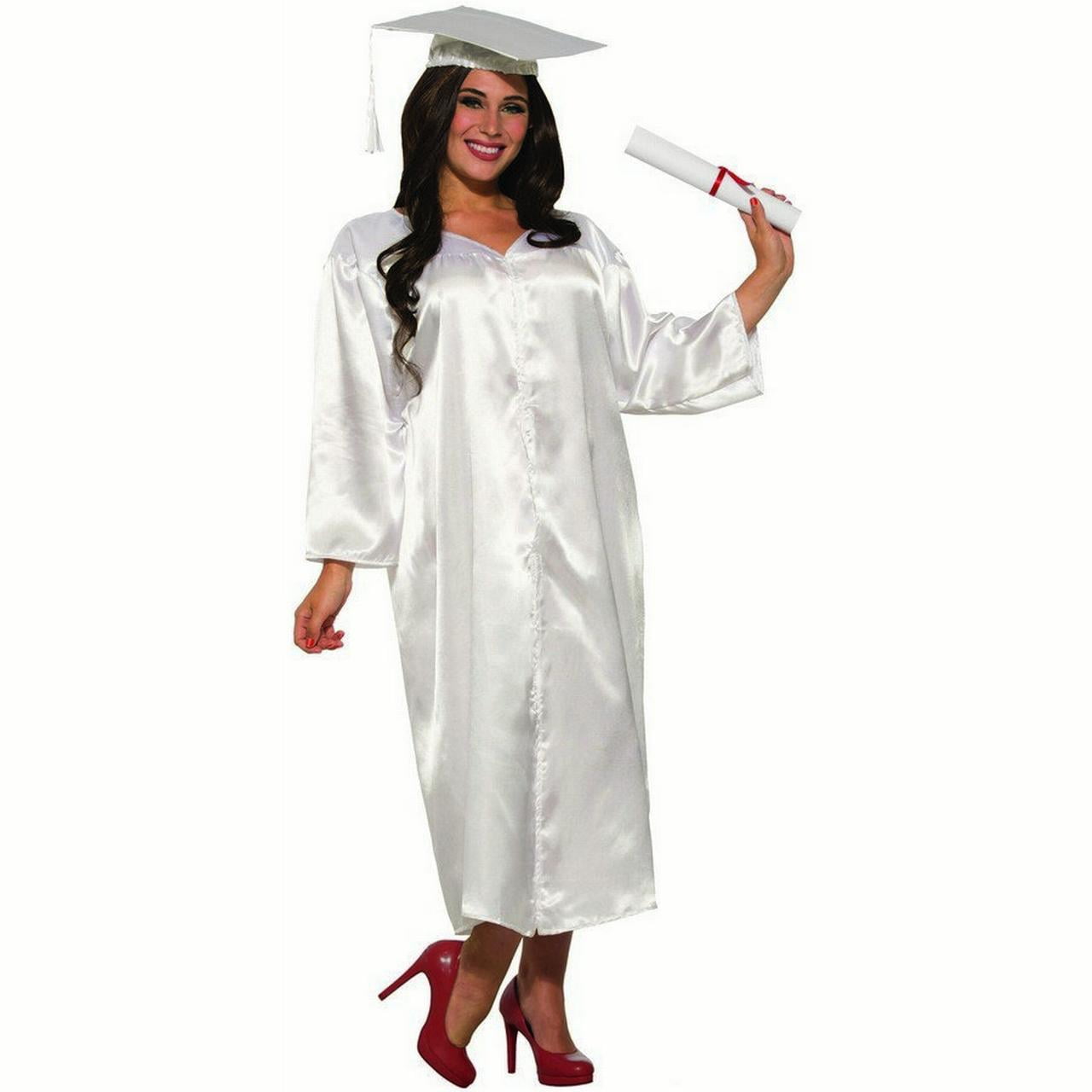 White Graduation Adult Robe OneSize