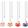 thumbnail image 2 of WEBEEDY 4Pcs 4 Colors PVC Cartoon Lucky Cat Doll Charms Ceiling Fan Pull Chain Extenders with Iron Ball Chain Mixed Color 300mm 1pc/color, 2 of 7