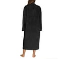 thumbnail image 3 of SCSAlgin Women Fleece Plush Zipper Robe Long Sleeve Stand Collar Loungewear Sleepwear Bathrobe with Pockets, 3 of 5
