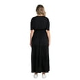 thumbnail image 3 of Destination Maternity Women’s Split Neck Maternity Maxi Dress, Sizes S-XXL, 3 of 3