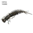 thumbnail image 2 of Sonducket 10 Uds Larva señuelos blandos 55mm 75mm 100mm señuelos artificiales gusano de pesca lubina de silicona Minnow Swimbait Jigging cebos de Pescar F 100MM Sonducket OD000528-42, 2 of 6