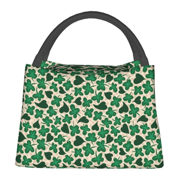 Fotbe Happy St. Patrick's Day Bolsa Térmica Portátil con Estampado, Bolsa de Entrega de Alimentos Aislada, Bolsa Reutilizable de Gran Capacidad para Comidas y Supermercado