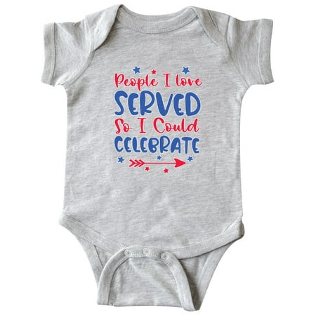 

Inktastic Memorial Day People I Loved Served So I Could Celebrate Gift Baby Boy or Baby Girl Bodysuit