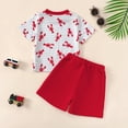 thumbnail image 4 of Baby Clothes Boy Toddler Set Children's Spring Summer Cotton Cute Printed Sleeveless Beach 0 3 6 12 18 24 Months Shirt and Jogger Shorts T 2-Piece, 4 of 9