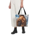 thumbnail image 4 of KLL Tote Bag for Women Blue Sky White Cloud Eagle Print Shopping Grocery Reusable Bags for Office School Shopping Travel, 4 of 6