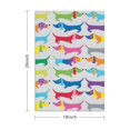 thumbnail image 3 of 4 Pcs Funny Kitchen Towels,Colorful Funny Dachshund Microfiber Dish Towels,Kitchen Tea Towels,Kitchen Towel Set (18" X 26"), 3 of 3