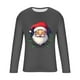 thumbnail image 5 of Blusas y camisas de manga larga con cuello redondo para hombre, blusa de poliéster con estampado navideño de otoño y manga larga para hombre., 5 of 5