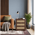 thumbnail image 5 of Biemlerfn 3 Drawer Nightstands,Rattan Night Stand with Charging,Walnut Finish, 5 of 11