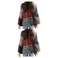 thumbnail image 2 of Sonducket Camisa de mujer de poliéster cuello plisado Casual elegante lavable a mano blusa bohemia salidas diarias camisas de oficina ropa verde S Type2 NO2 Sonducket CBP137686, 2 of 6