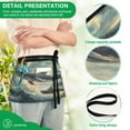 thumbnail image 4 of Yayeee Waist Apron with Pockets for Cooking Waterproof Half Server Aprons, Beige Floating Whale, 4 of 7