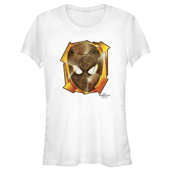 Junior's Marvel Spider-Man: No Way Home Golden Mask  Graphic Tee White Medium