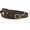 Brown, variant on Genuine Leather Two Buckles Dog Collar 9.5"-12.5" Neck for Small Breeds and Puppies Red