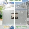 thumbnail image 6 of DUOSONG 12'X20' Gazebo Cover For Hardtop Gazebos, Outdoor Universal Winter Gazebo Cover With Sidewalls And Mesh Windows, All Season Waterproof Enclosed Gazebo Cover, White White Polypropylene Garden, 6 of 8