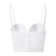 thumbnail image 3 of Women's Push Up Bustier Corset Mesh Breathable Lace Up Boned Overbust Tops Shapewear for Club Party, 3 of 4