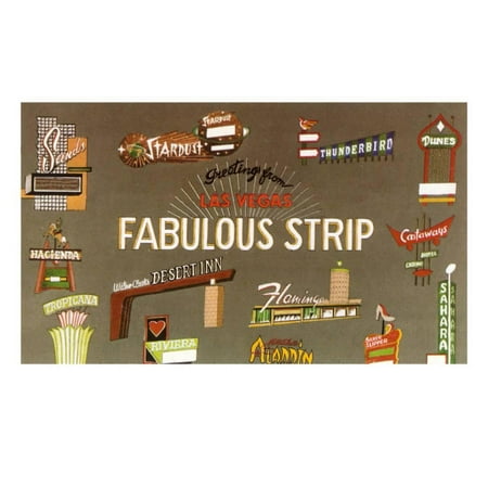 Las Vegas Blvd Hotels - Fabulous Strip, Las Vegas Hotel Signs, Nevada Print Wall Art