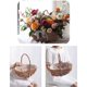 thumbnail image 3 of cestas tejidas a mano para niñas con asa, cestas de mimbre vacías para picnic, cestas para niñas con flores para bodas, 3 of 3