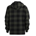 thumbnail image 3 of Outwear Plaid Flannel Sherpa Lined Full Zip Hoodie Jacket Men's, 3 of 10