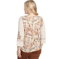thumbnail image 2 of Alfred Dunner Womens Petite Geometric Floral Embroidery Printed Top, 2 of 4