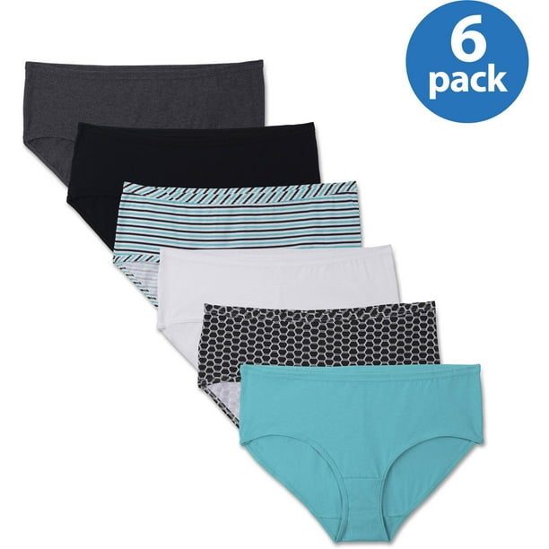 Fruit of the Loom Women's Comfort Covered Cotton Hipster Panties, 6