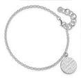 thumbnail image 4 of Sterling Silver Bracelet with station Rolo Women's mm 8.5 in Polished I Love You Circle Disc w/1in. Ext., 4 of 4