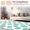 thumbnail image 2 of ODIKA 3'x5' Machine Washable Non-Slip Area Rug, Hand Knotted Style Abstract Floral High Traffic Rug, Blue, 335045, 2 of 7
