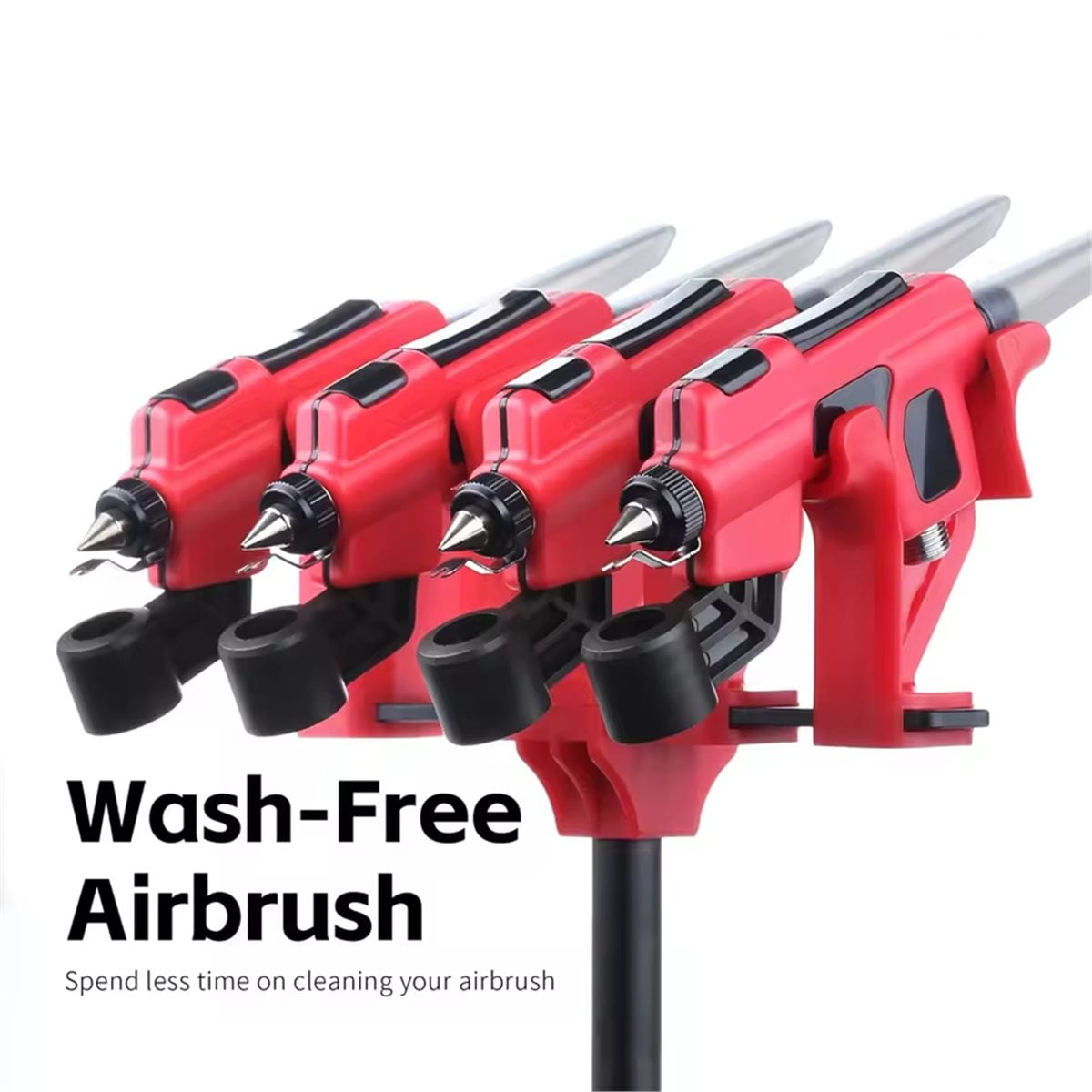 PT-AB Wash-Free Airbrush with Marker Rack for Models Painting Tool Quick Paint Change Hobby DIY Craft Tools