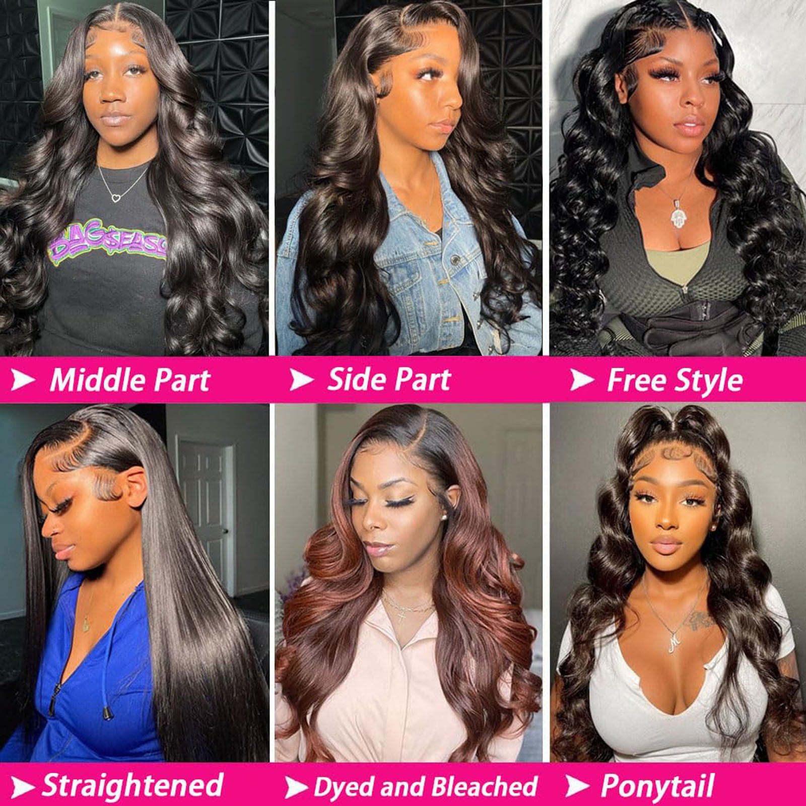 Weloille Wear and Go Glueless Wigs Bob Wig Human Hair Wigs for Black Women 13x6 Glueless Wigs Human Hair Pre Plucked Pre Cut Ready To Wear Lace Front Wigs Brazilian Loose Body Wave Wig