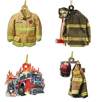 Firefighter Shaped Christmas Ornament, Firefighter Gifts, Custom Firefighter Ornaments, Fireman Gifts, Firefighter Ornaments for Christmas Tree, Firefighter Gifts for Men