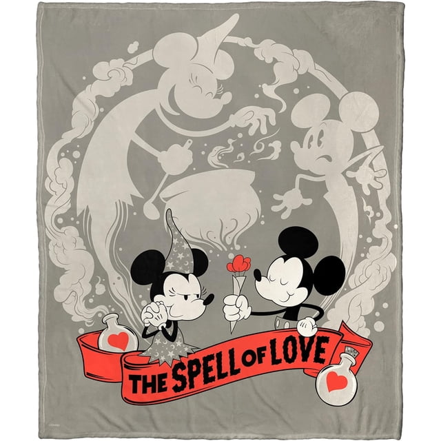 Mickey Mouse Silk Touch Throw Blanket, 50" X 60", Spell Of Love
