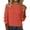 Orange, variant on Women's Ribbed Knit Sweater, Textured Crewneck Pullover, Soft Thick Knit Top for Fall and Winter, Comfortable Chunky Knit Sweater for Women, Cozy Casual Ribbed Crewneck Sweater for Daily Wear Black