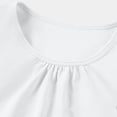thumbnail image 3 of Karoyedx Girls Plain Tshirts Toddler Girls Short Sleeve Shirts Pleated Neck Cotton T-Shirts Baby Girl Summer Tee Tops Size White Size,7-8 Years, 3 of 6