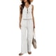 thumbnail image 2 of Conjunto de 2 Piezas para Mujer, Chaleco con Cuello en V y Cintura con Lazo, Pantalones Casuales de Pierna , , Talla M, 2 of 9