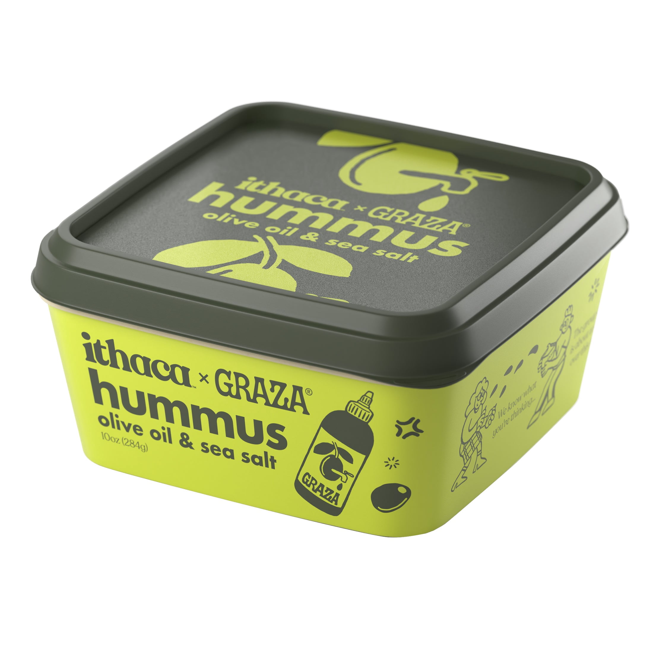 Ithaca X Graza Olive Oil and Sea Salt Hummus 10 oz - Walmart.com