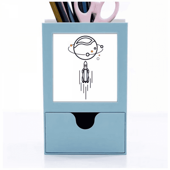 Launches Direction Satellite Surrounding Desk Supplies Organizer Pen Holder Card