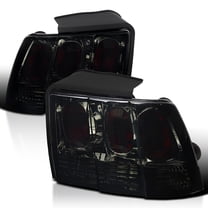 Spec-D Tuning Smoke Lens Tail Lights Compatible with 1999-2004 Ford Mustang, Left   Right Pair Assembly