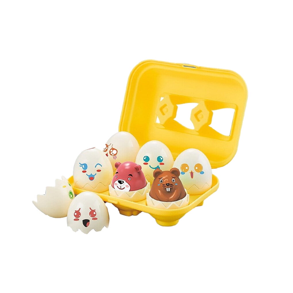 6piece Encouraging Shape Color Recognition Egg Toys Preschoolers Early Eggs 6pieces For Play Eggs Education Toys DF32 Animal Walmart