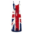 thumbnail image 3 of Uootdi Women Dresses Union Jack Glitter Print Spaghetti Strap V Neck Maxi Length Loose Fit Lightweight Sundresses Casual Dresses Summer Vacation Outfit Gift, 3 of 8