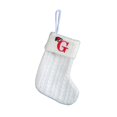 thumbnail image 1 of Decorative Knitted Christmas Socks Bag for Kids with Embroidery Letters Candy Themed Holiday Stocking, 1 of 3