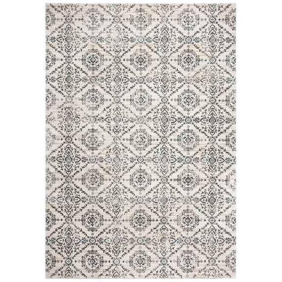 SAFAVIEH Isabella Dina Geometric Area Rug, Cream/Grey, 8' x 10'